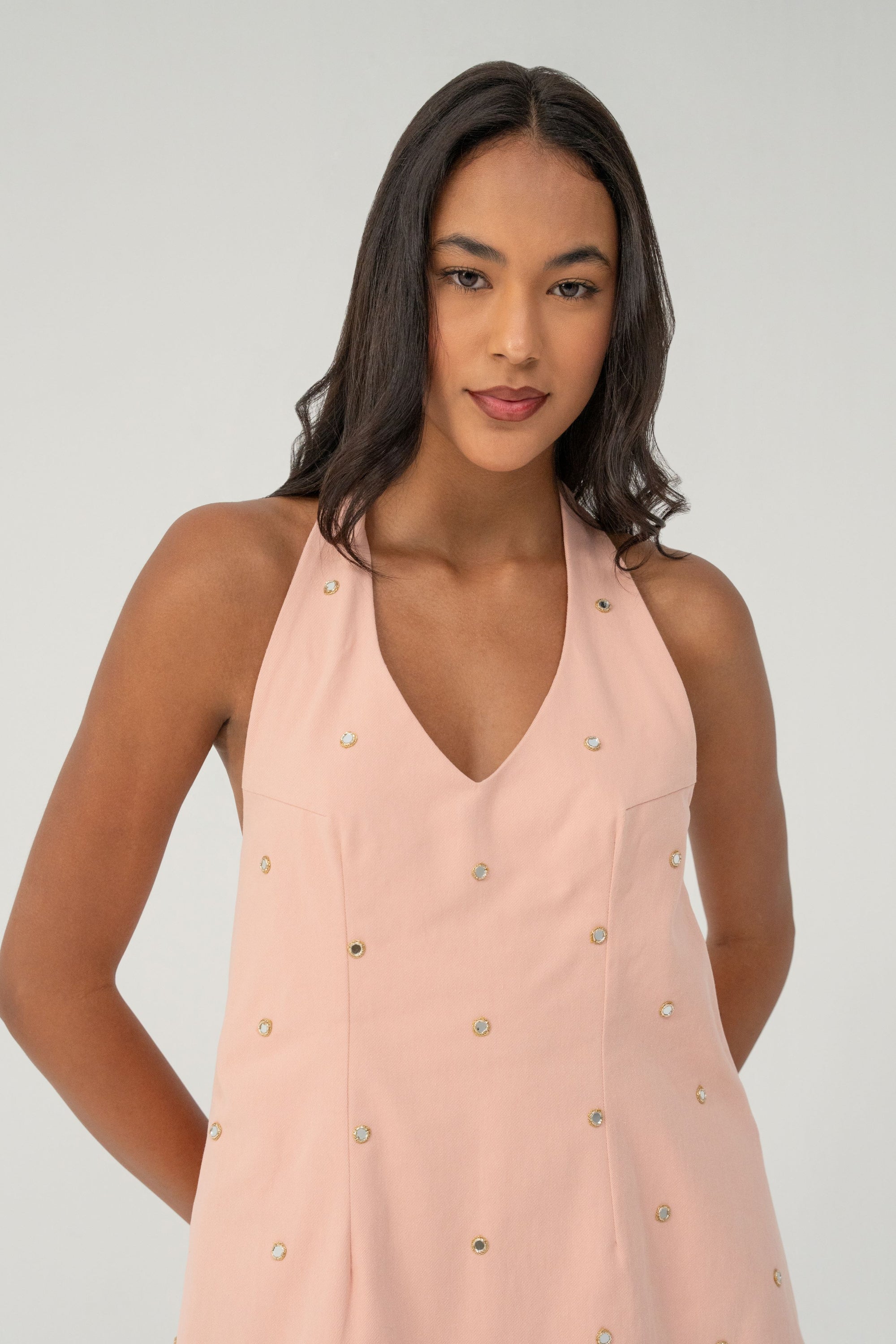 Didi Mini Dress - Pink Denim