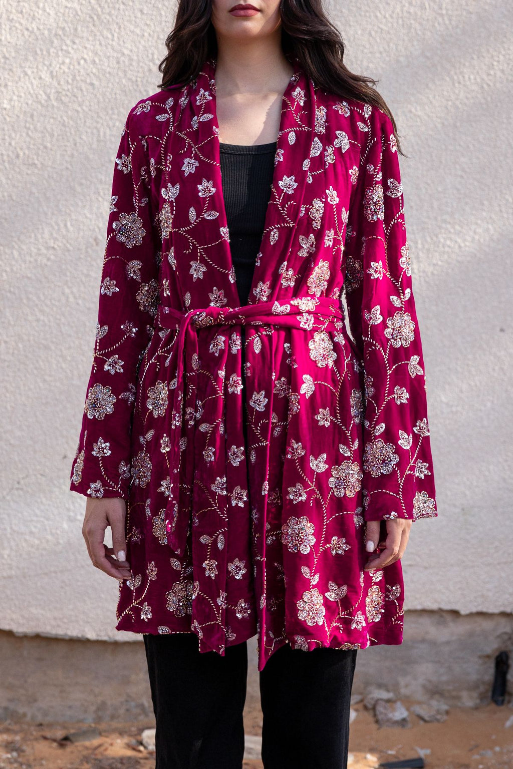 Nourah Kimono - Fuchsia