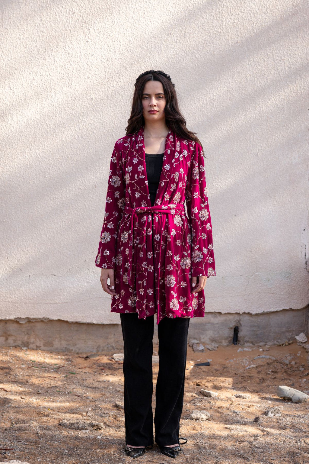 Nourah Kimono - Fuchsia