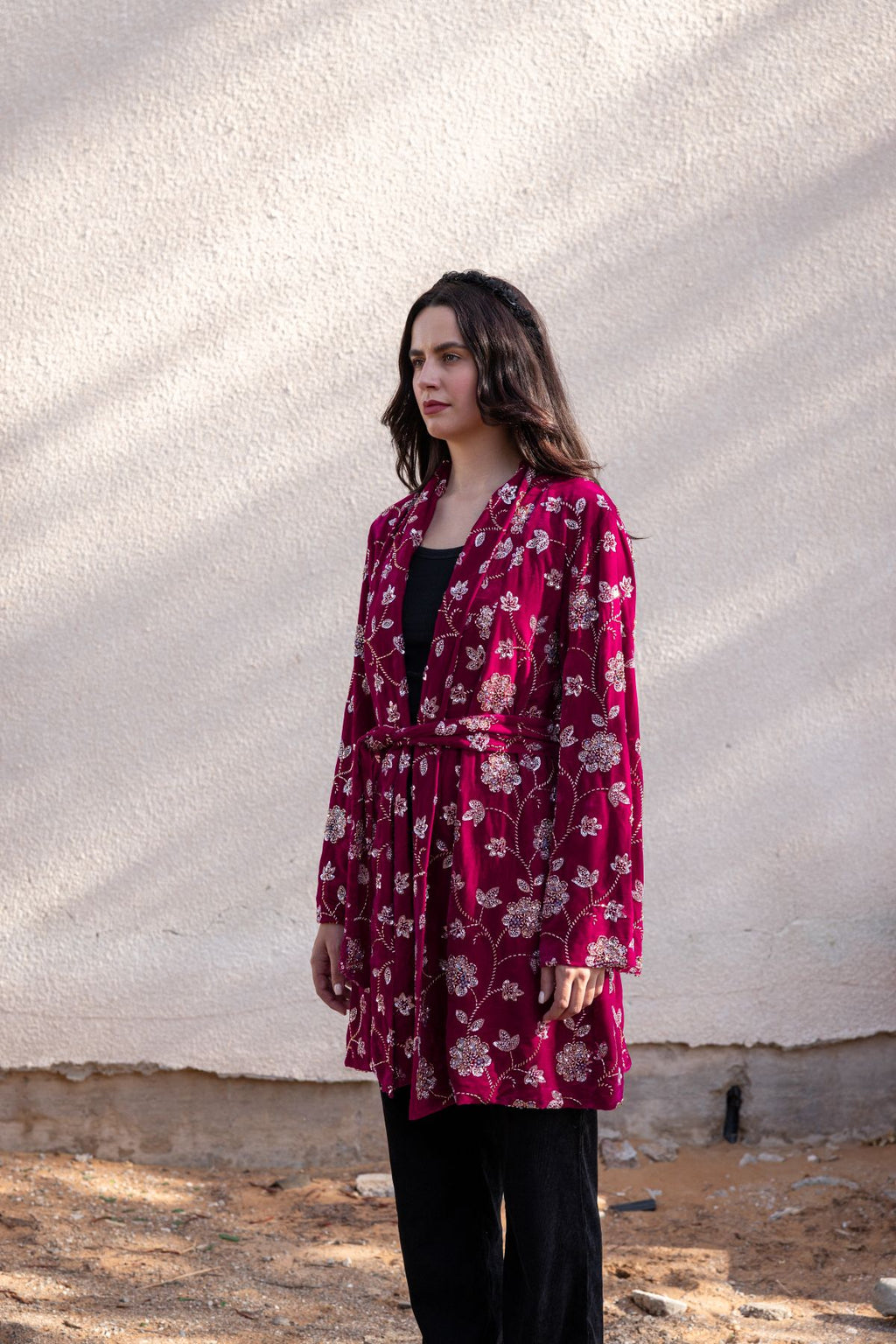 Nourah Kimono - Fuchsia