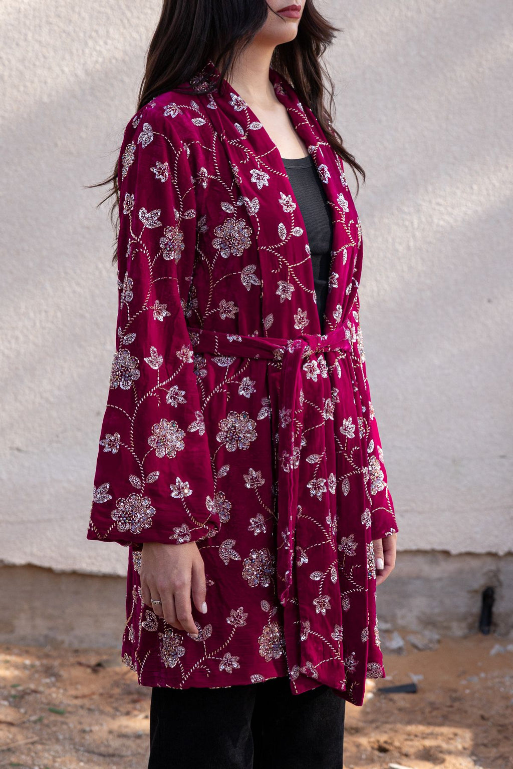 Nourah Kimono - Fuchsia