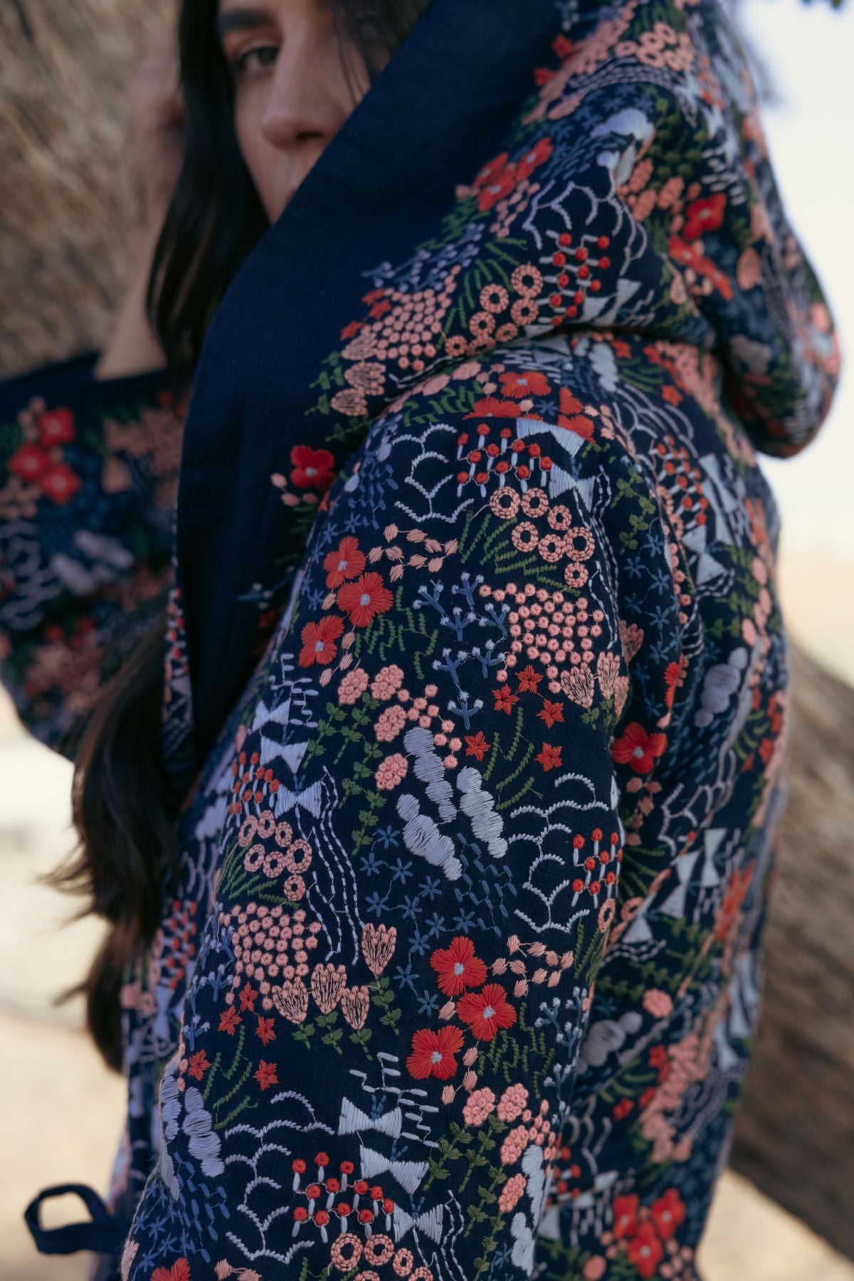 Amara Cape - Navy Blue