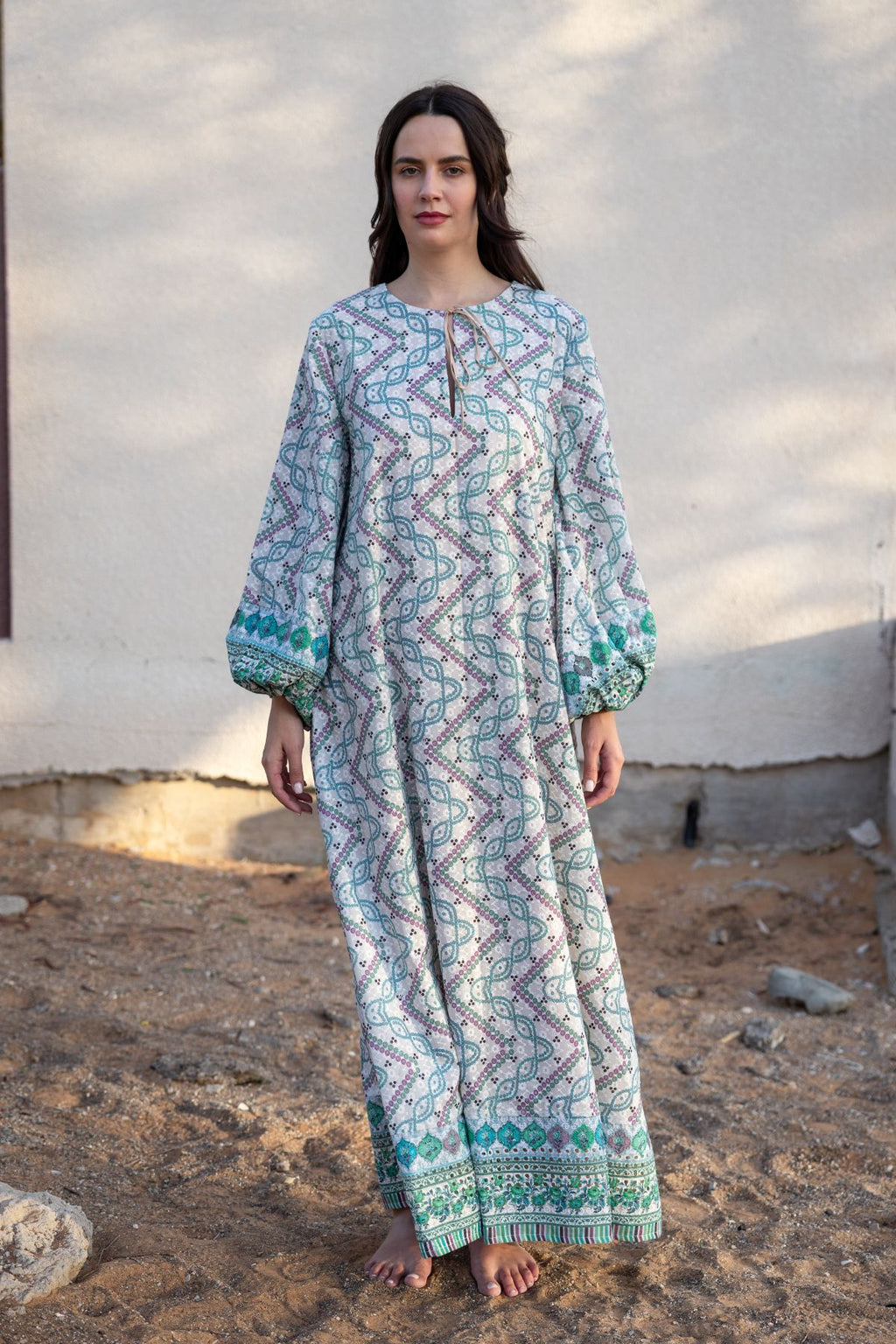 Jasmine Kaftan - Blue Pattern