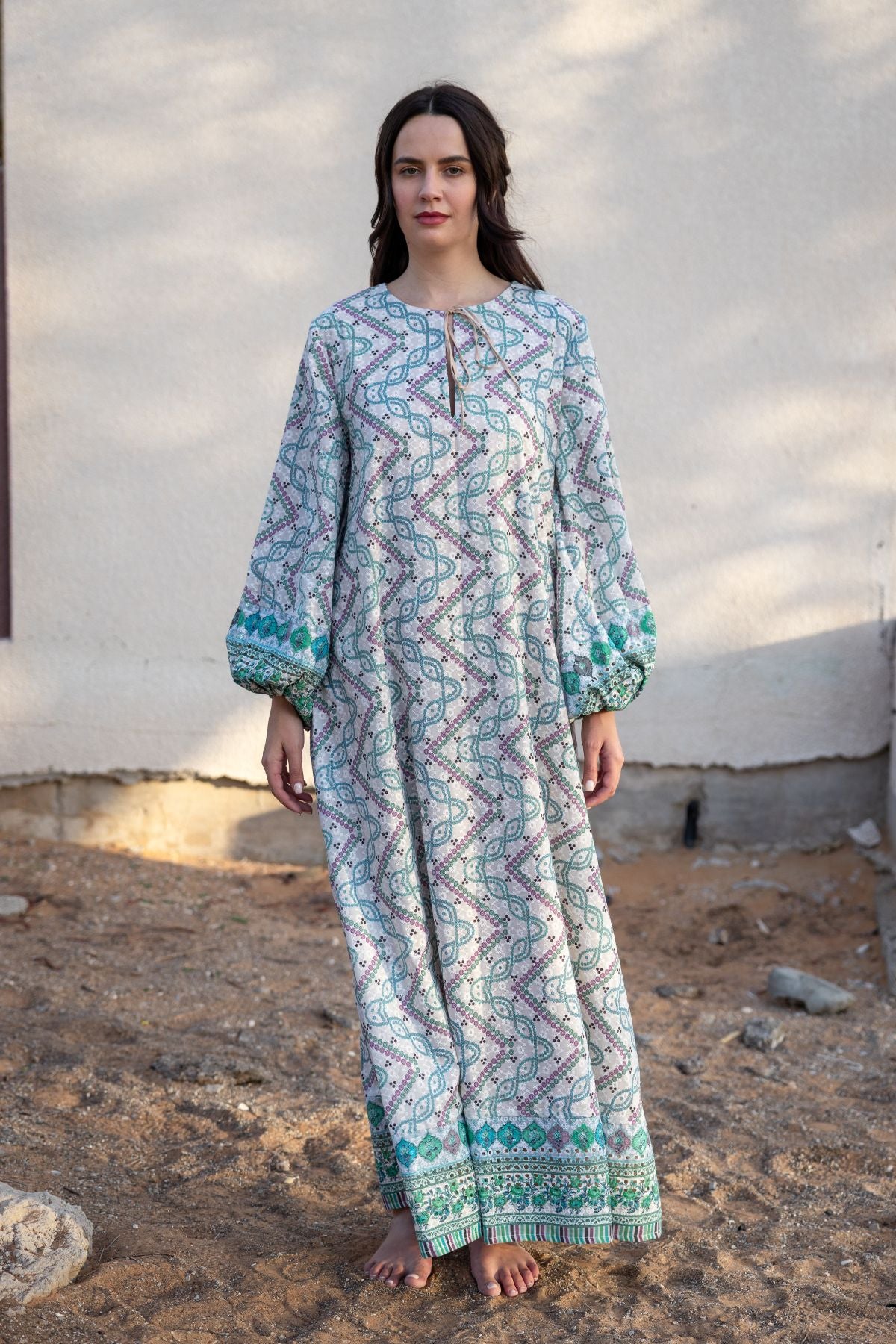 Jasmine Kaftan - Blue Pattern