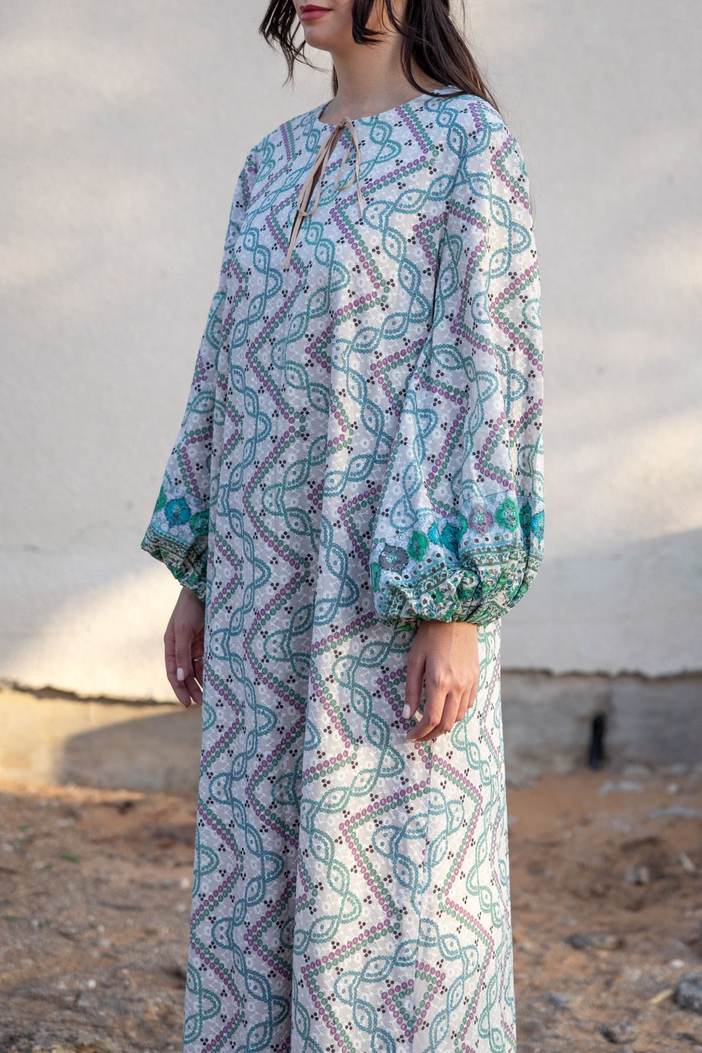 Jasmine Kaftan - Blue Pattern