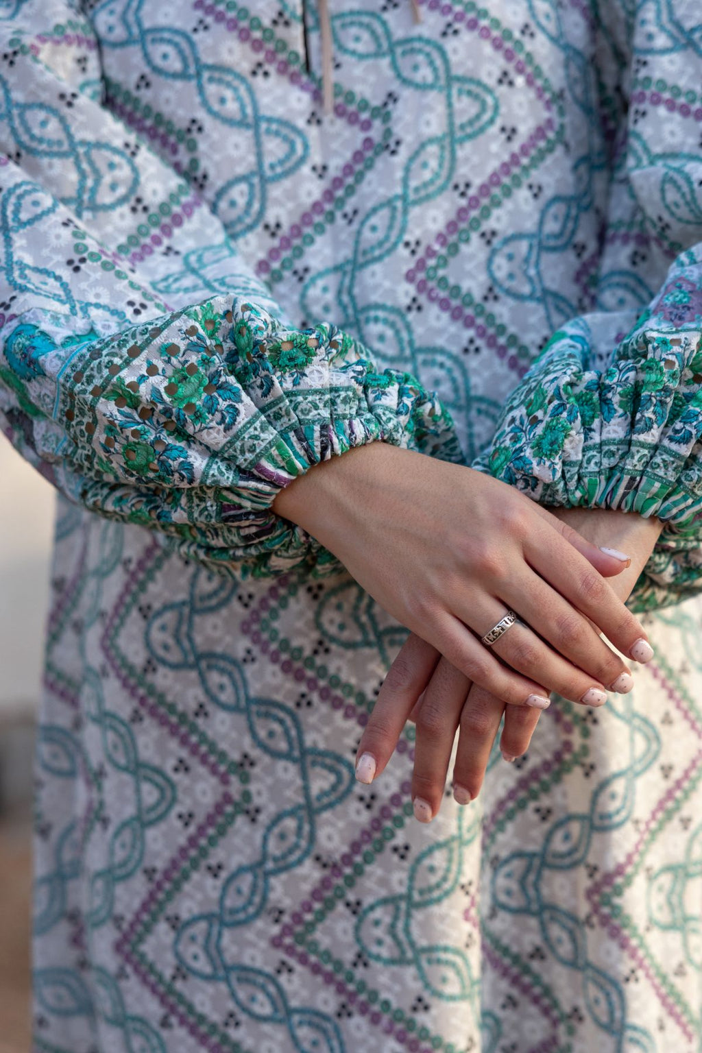 Jasmine Kaftan - Blue Pattern
