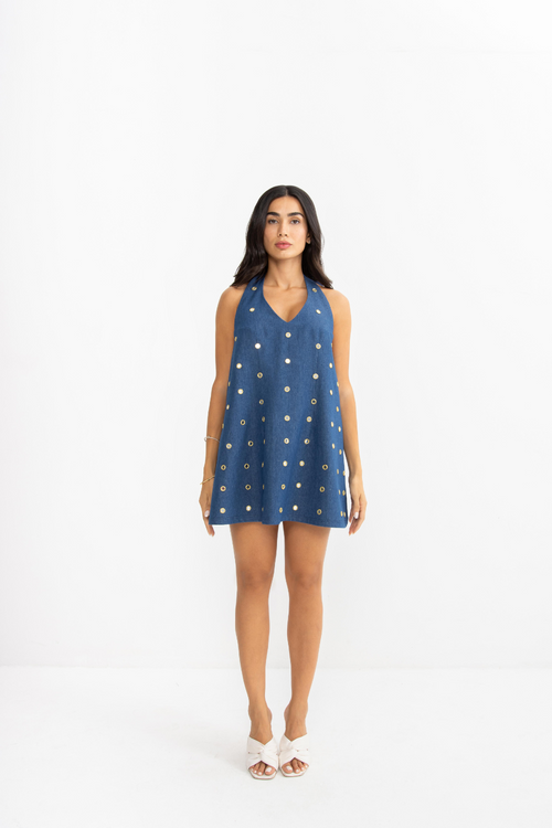 Didi Mini Dress - Blue Denim