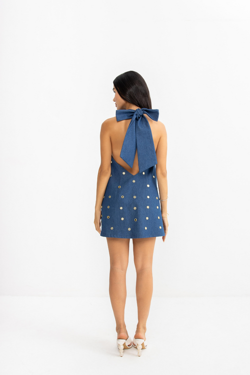 Didi Mini Dress - Blue Denim