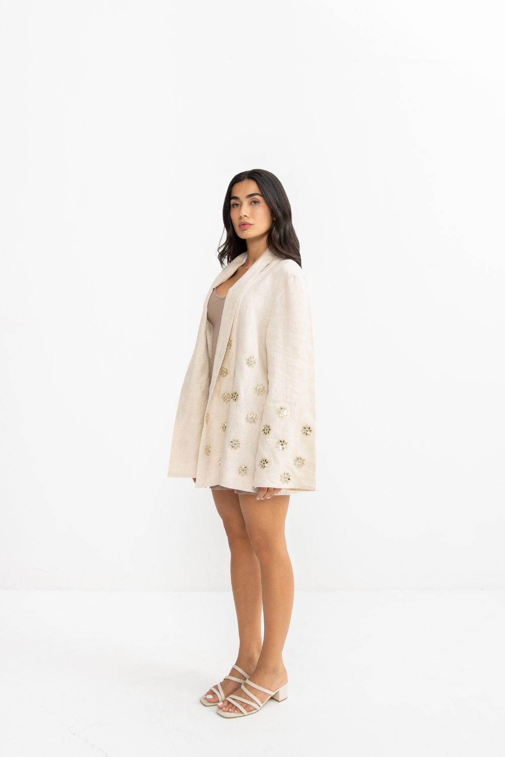 Soleil Kimono - Beige Linen