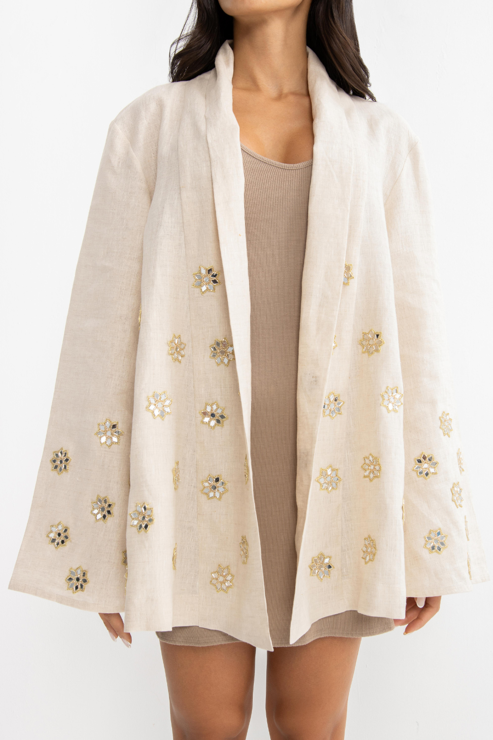 Soleil Kimono - Beige Linen