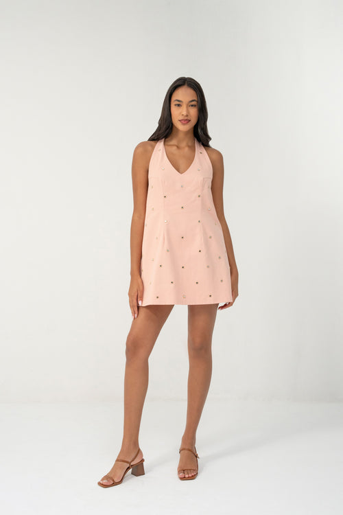 Didi Mini Dress - Pink Denim