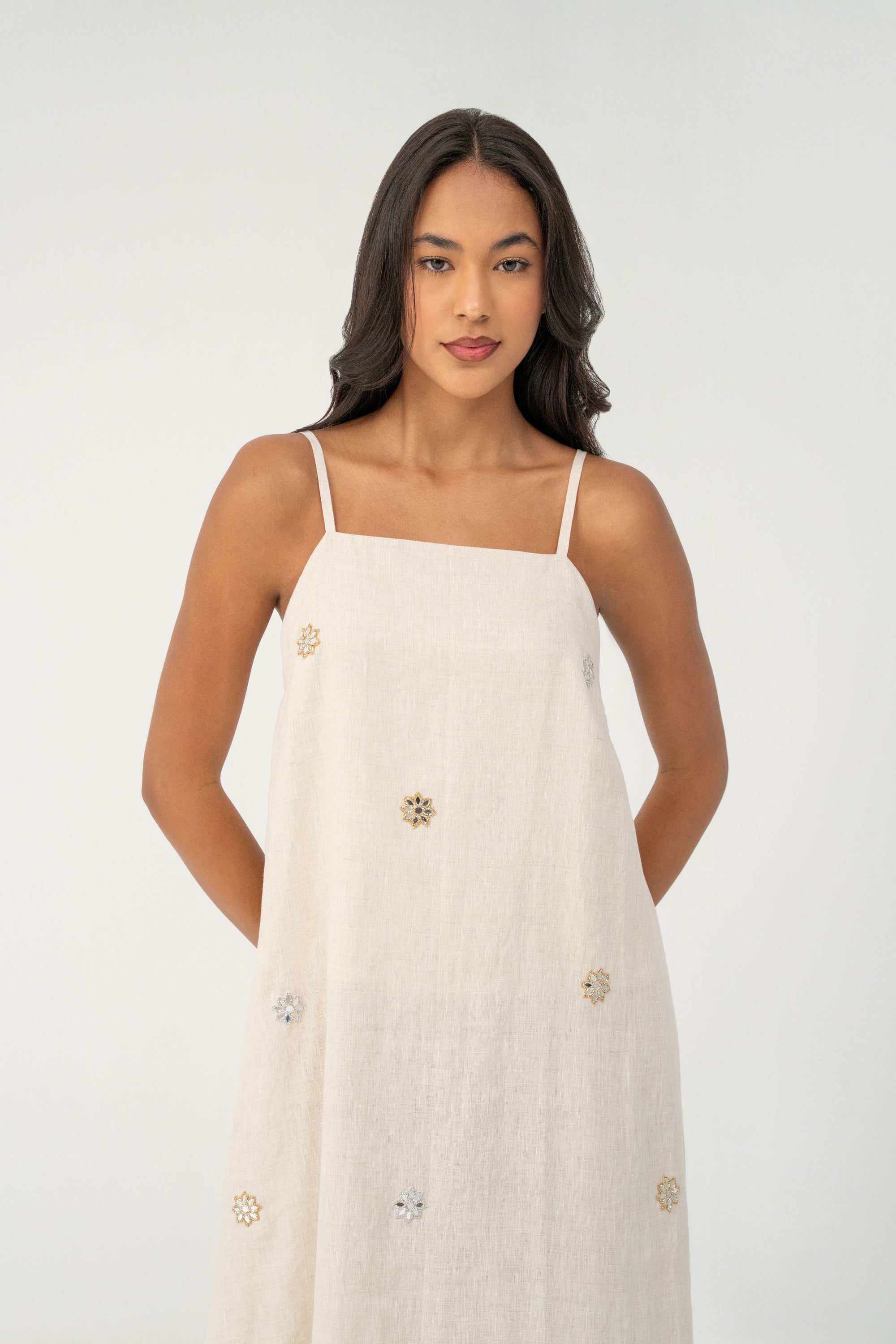 Gigi Maxi Dress - Beige Linen