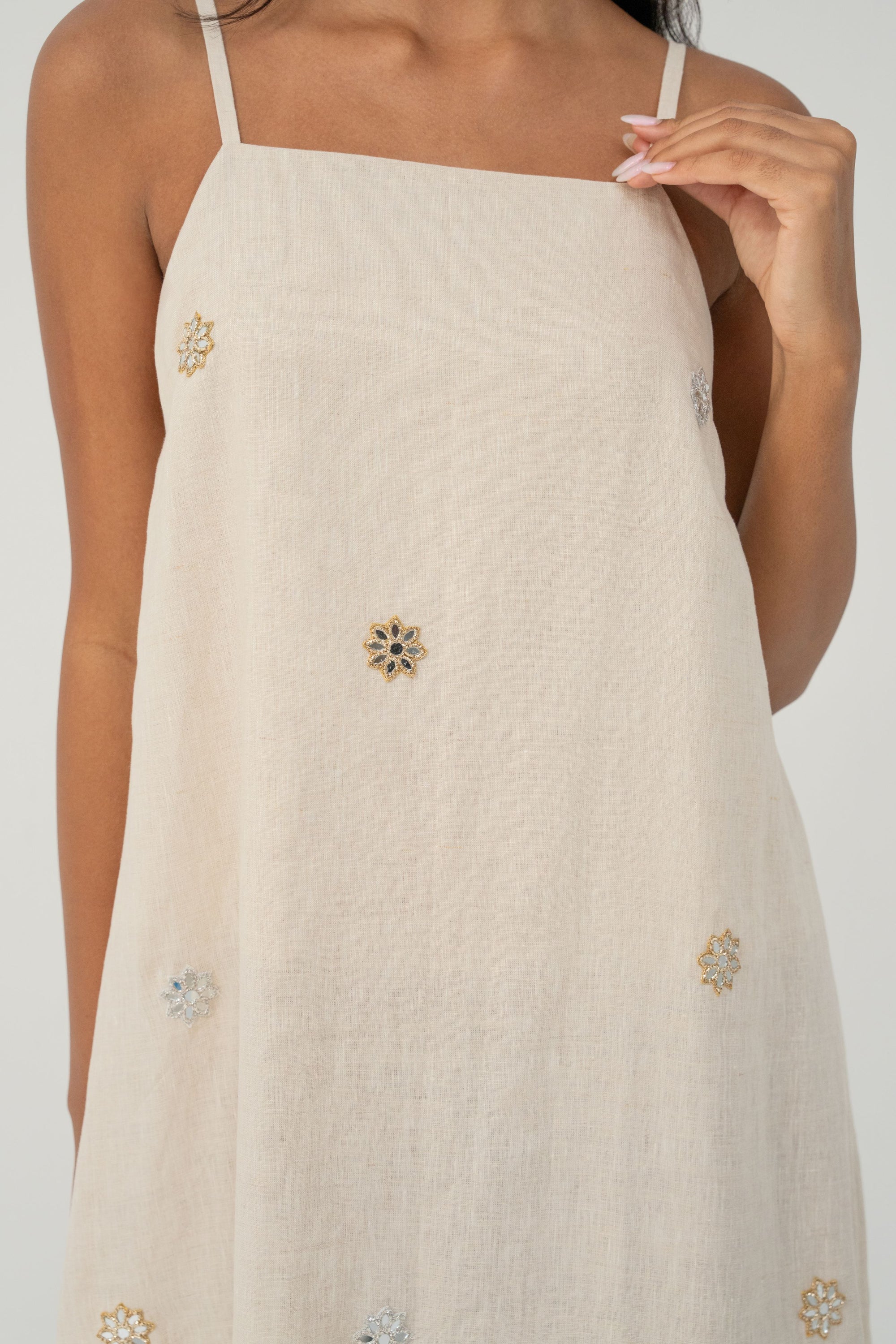 Gigi Maxi Dress - Beige Linen